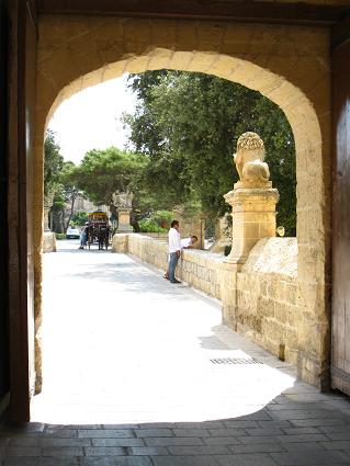 The outside view from main gate in Mdina,}^ACfBi傩O̒