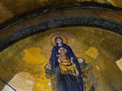 Virgin Mother and Child,in the Ayasofya Museum,A\tBA̐}AƃLXg