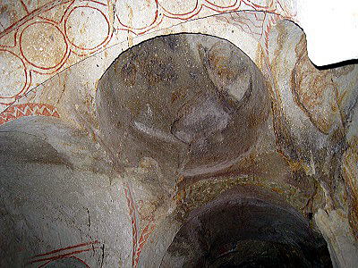 Inside of the church in Kaymakli Underground City,JC}Nnss̋̒